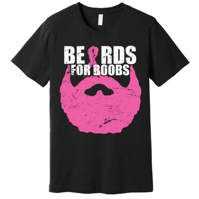 Beards For Boobs Breast Cancer Premium T-Shirt