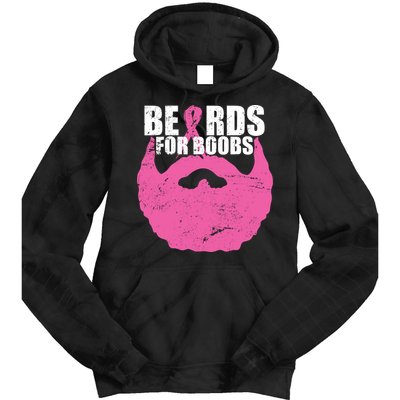 Beards For Boobs Breast Cancer Tie Dye Hoodie