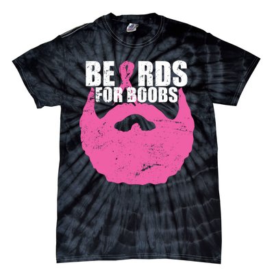 Beards For Boobs Breast Cancer Tie-Dye T-Shirt