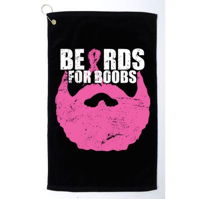 Beards For Boobs Breast Cancer Platinum Collection Golf Towel