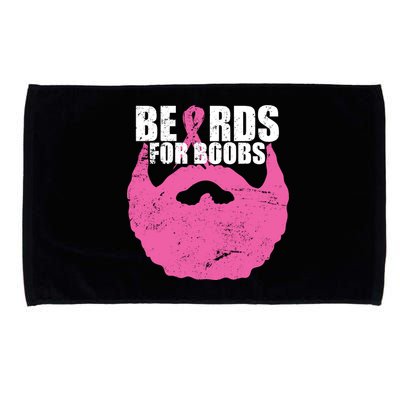 Beards For Boobs Breast Cancer Microfiber Hand Towel