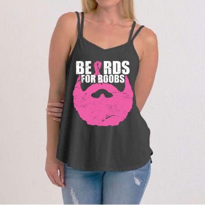 Beards For Boobs Breast Cancer Women's Strappy Tank