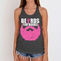 Beards For Boobs Breast Cancer Women's Knotted Racerback Tank