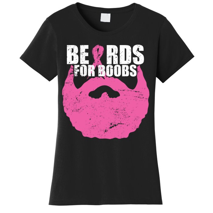 Beards For Boobs Breast Cancer Women's T-Shirt