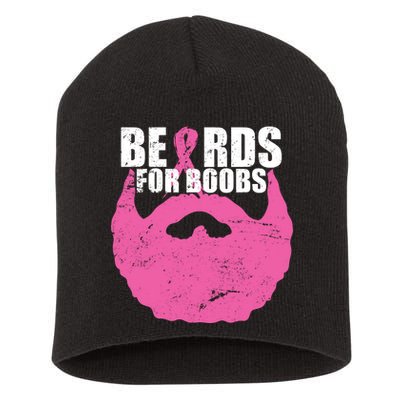 Beards For Boobs Breast Cancer Short Acrylic Beanie