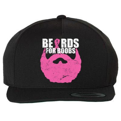 Beards For Boobs Breast Cancer Wool Snapback Cap