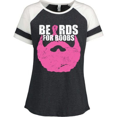 Beards For Boobs Breast Cancer Enza Ladies Jersey Colorblock Tee