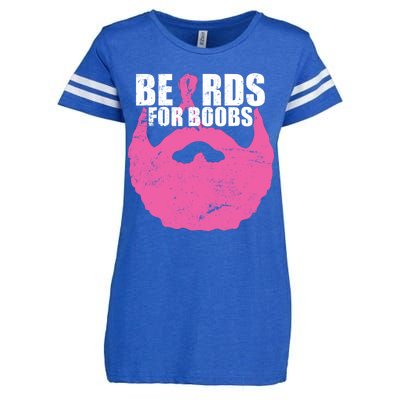 Beards For Boobs Breast Cancer Enza Ladies Jersey Football T-Shirt