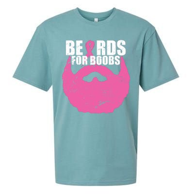 Beards For Boobs Breast Cancer Sueded Cloud Jersey T-Shirt