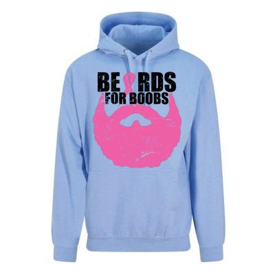 Beards For Boobs Breast Cancer Unisex Surf Hoodie