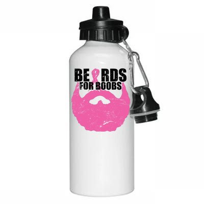 Beards For Boobs Breast Cancer Aluminum Water Bottle