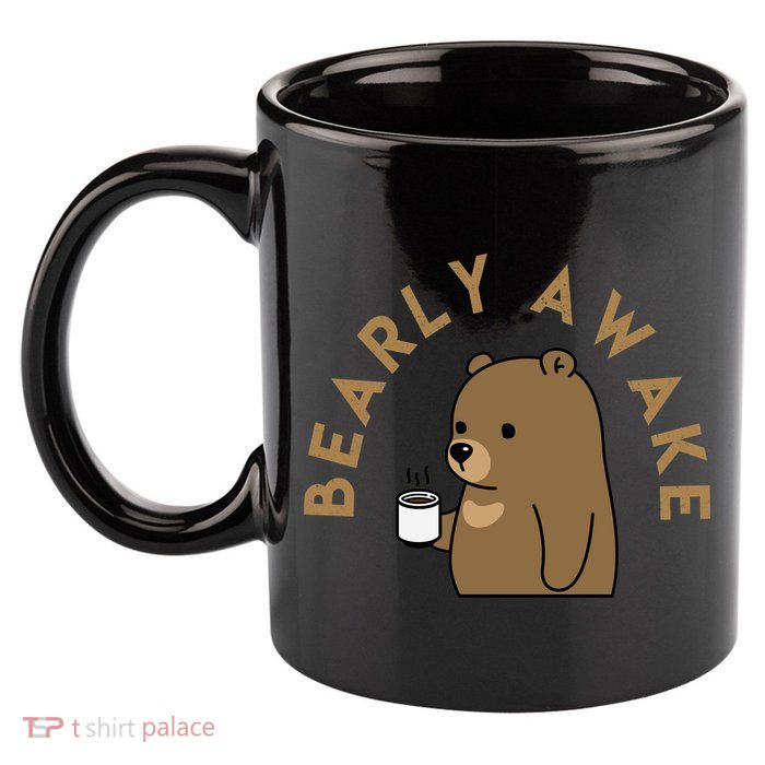 Bearly Awake 11oz C Handle Ceramic Mug