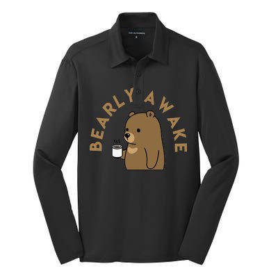 Bearly Awake Silk Touch Performance Long Sleeve Polo