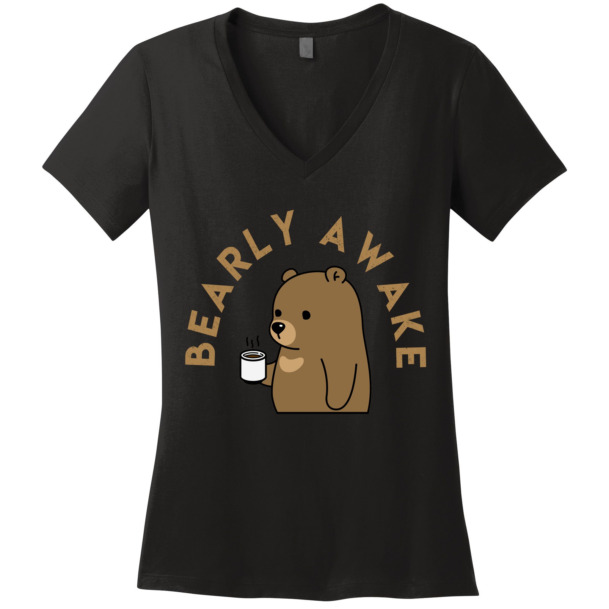 Bearly Awake Women's V-Neck T-Shirt