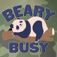Beary Busy Cute Lazy Panda Legacy Tie Dye Trucker Hat
