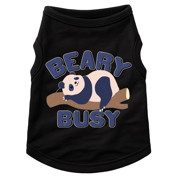 Beary Busy Cute Lazy Panda Doggie Tank