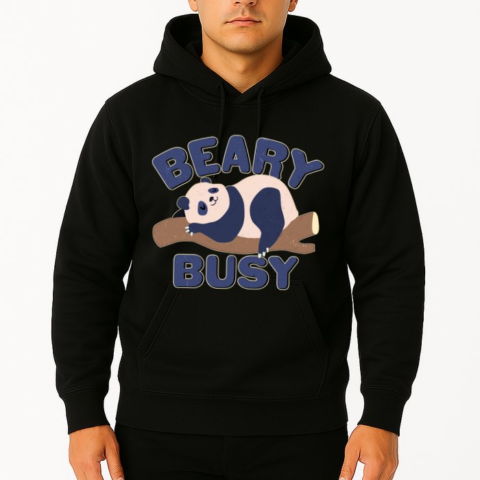 Beary Busy Cute Lazy Panda Hoodie