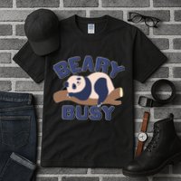 Beary Busy Cute Lazy Panda Tall T-Shirt