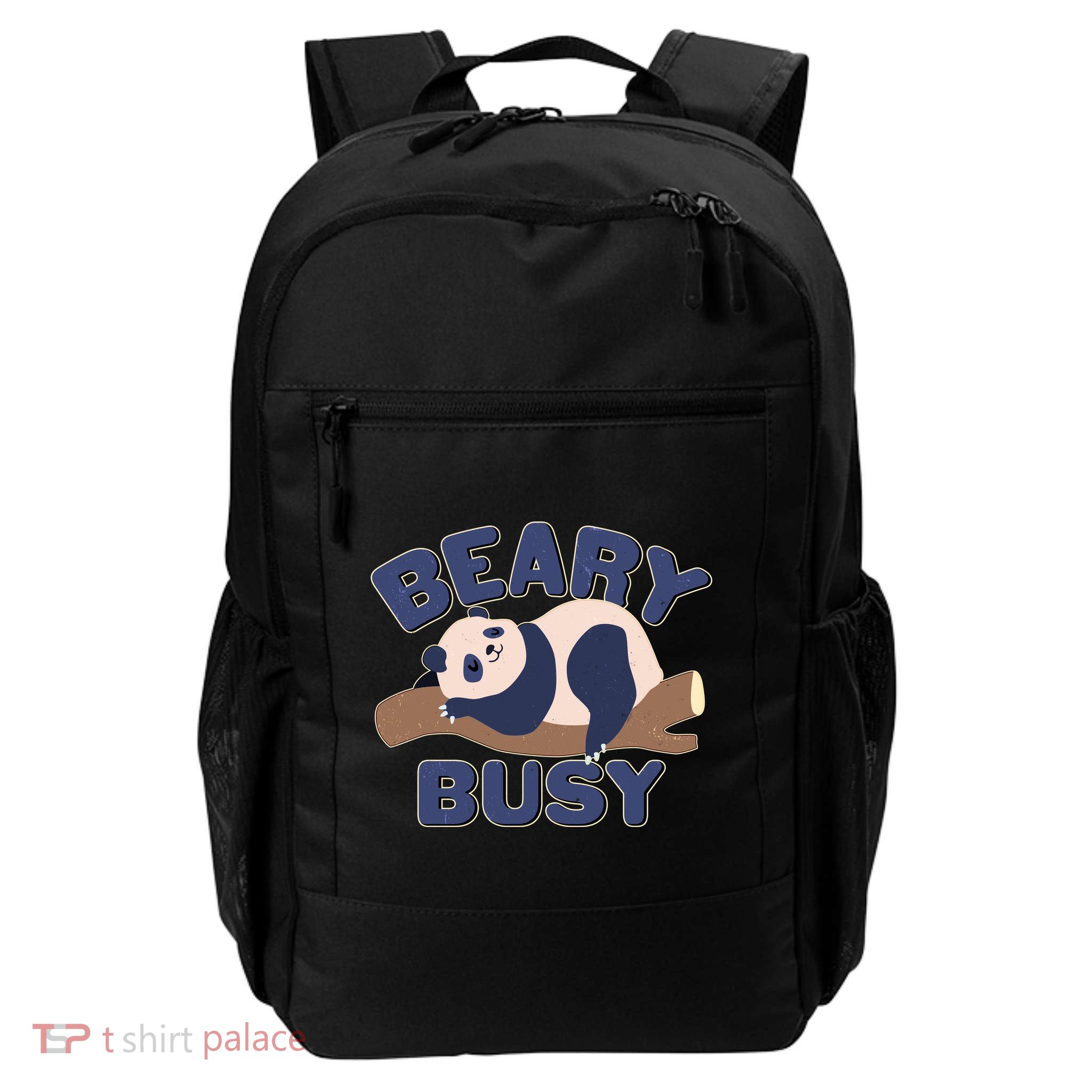 Beary Busy Cute Lazy Panda Backpack