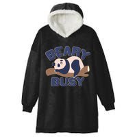 Beary Busy Cute Lazy Panda Hooded Wearable Blanket