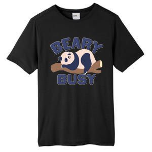 Beary Busy Cute Lazy Panda Tall Fusion ChromaSoft Performance T-Shirt