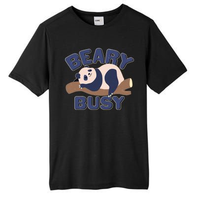 Beary Busy Cute Lazy Panda Tall Fusion ChromaSoft Performance T-Shirt