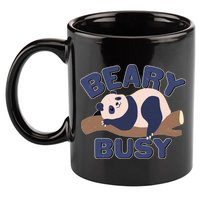 Beary Busy Cute Lazy Panda 11oz C Handle Ceramic Mug