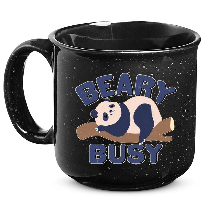 Beary Busy Cute Lazy Panda 15oz Campfire Ceramic Mug