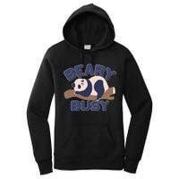 Beary Busy Cute Lazy Panda Women's Pullover Hoodie