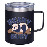 Beary Busy Cute Lazy Panda 12oz Stainless Steel Coffee Mug
