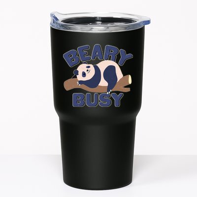 Beary Busy Cute Lazy Panda Tumbler