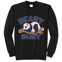 Beary Busy Cute Lazy Panda Tall Sweatshirt