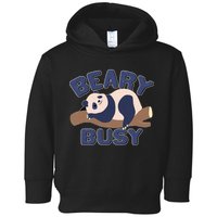 Beary Busy Cute Lazy Panda Toddler Hoodie