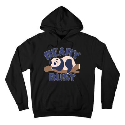 Beary Busy Cute Lazy Panda Tall Hoodie