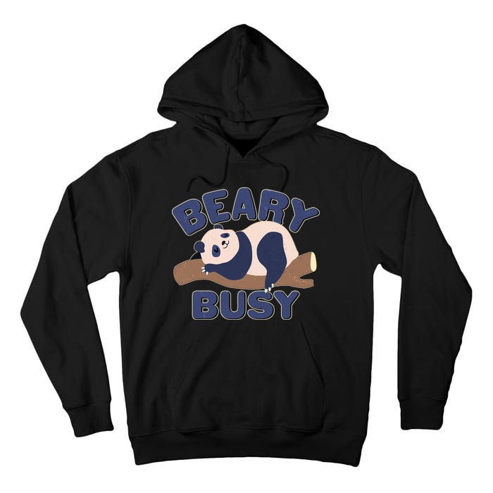 Beary Busy Cute Lazy Panda Tall Hoodie