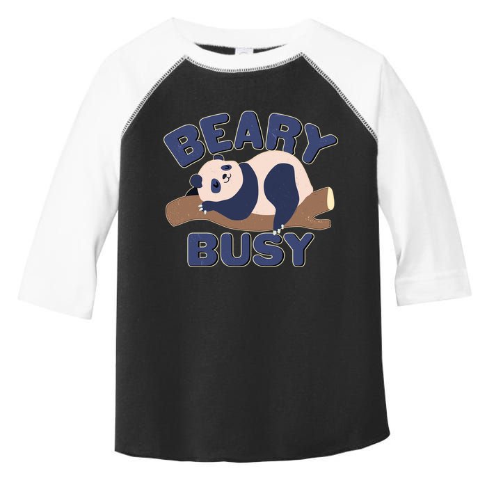 Beary Busy Cute Lazy Panda Toddler Fine Jersey T-Shirt
