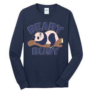 Beary Busy Cute Lazy Panda Tall Long Sleeve T-Shirt