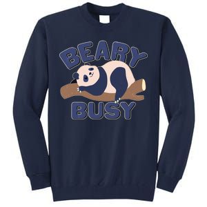 Beary Busy Cute Lazy Panda Tall Sweatshirt