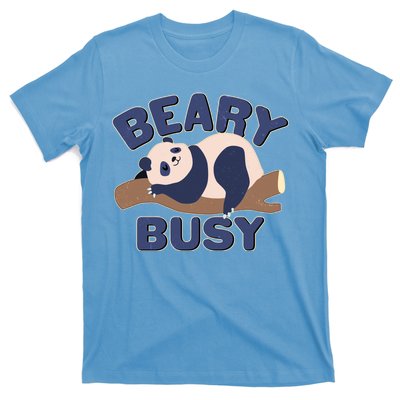 Beary Busy Cute Lazy Panda T-Shirt