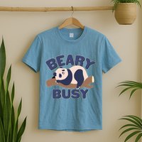 Beary Busy Cute Lazy Panda T-Shirt