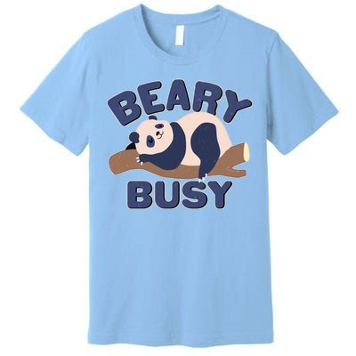 Beary Busy Cute Lazy Panda Premium T-Shirt