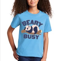 Beary Busy Cute Lazy Panda Kids T-Shirt