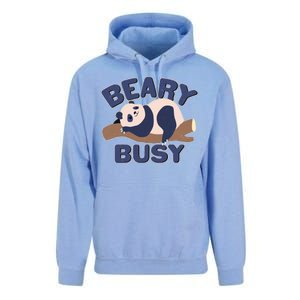 Beary Busy Cute Lazy Panda Unisex Surf Hoodie