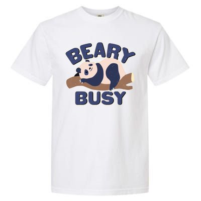 Beary Busy Cute Lazy Panda Garment-Dyed Heavyweight T-Shirt