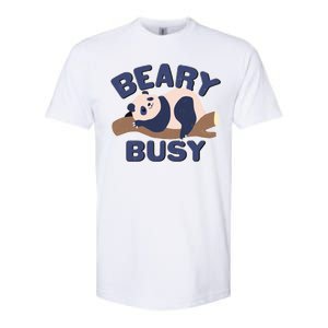 Beary Busy Cute Lazy Panda Softstyle CVC T-Shirt