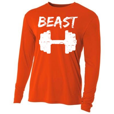 Beast Gym Logo Cooling Performance Long Sleeve Crew