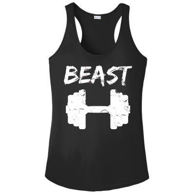 Beast Gym Logo Ladies PosiCharge Competitor Racerback Tank