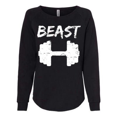 Beast Gym Logo Womens California Wash Sweatshirt