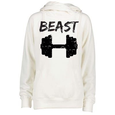 Beast Gym Logo Womens Funnel Neck Pullover Hood