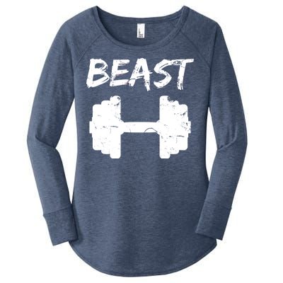 Beast Gym Logo Women's Perfect Tri Tunic Long Sleeve Shirt